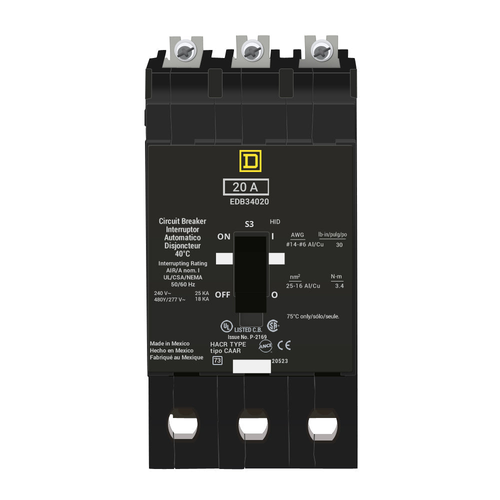 74 EDB34020 - Square D - Molded Case Circuit Breaker